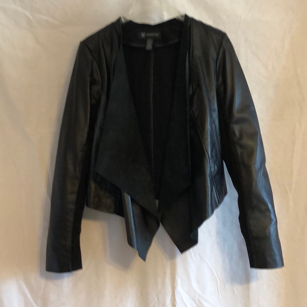 INC leather and suede jacket